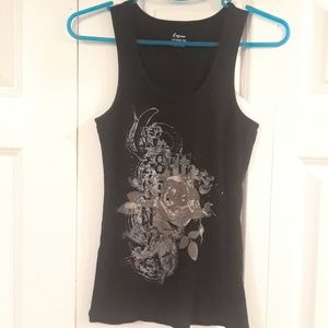 Women's Black graphic tank top